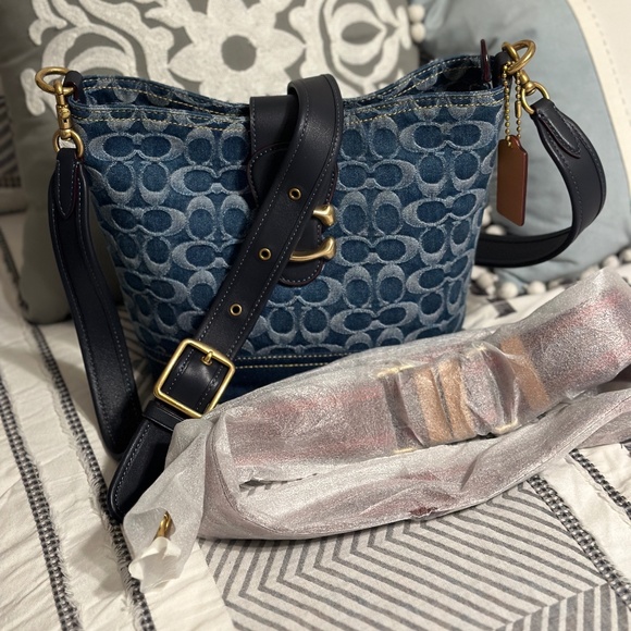 Coach Denim Tali Bucket - Picture 1 of 7